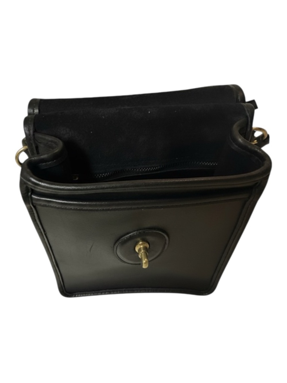 Vintage Coach Murphy Black Leather Crossbody Bag. Style No. 9930. Made in USA - Picture 9 of 16